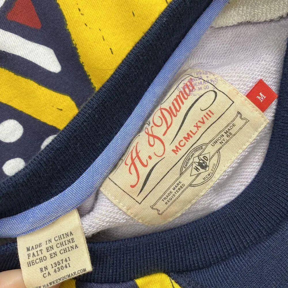 Hawke & Dumar Sweatshirt M Mens Tribal Print Streetwear African VINTAGE - Picture 7 of 7